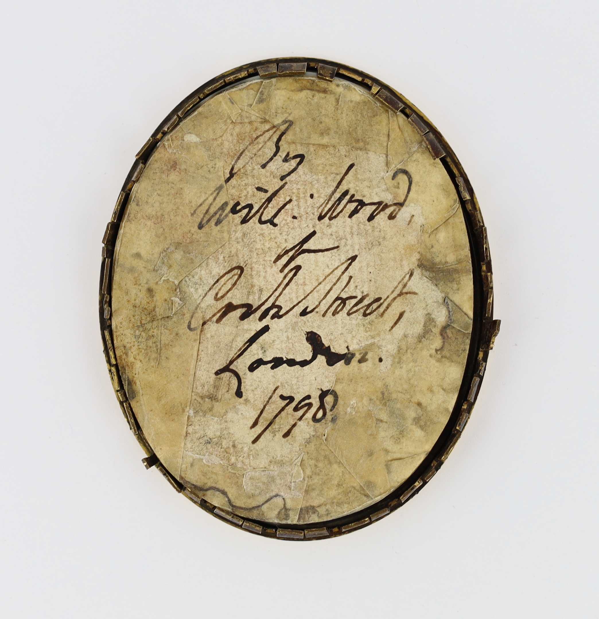 William Wood (English, 1769-1810), Portrait miniature of an army officer, watercolour on ivory, 8.2 x 6.5cm. CITES Submission reference TSQQGKA3